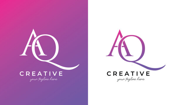 aq logo, aq logo design, aq letter logo for business and company 