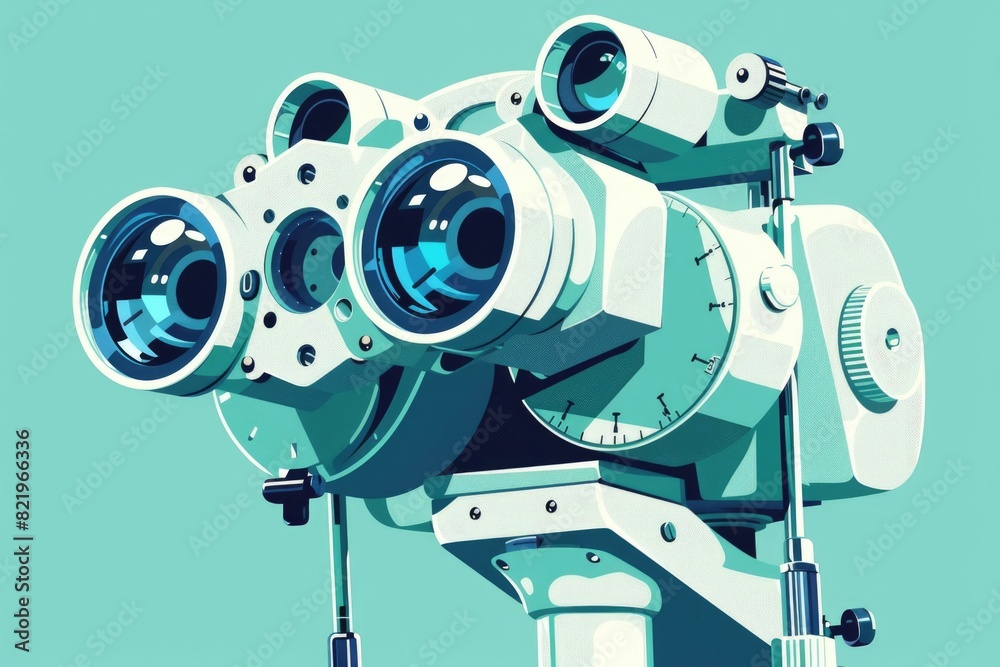Poster close up shot of a camera mounted on a pole, suitable for surveillance or security concepts