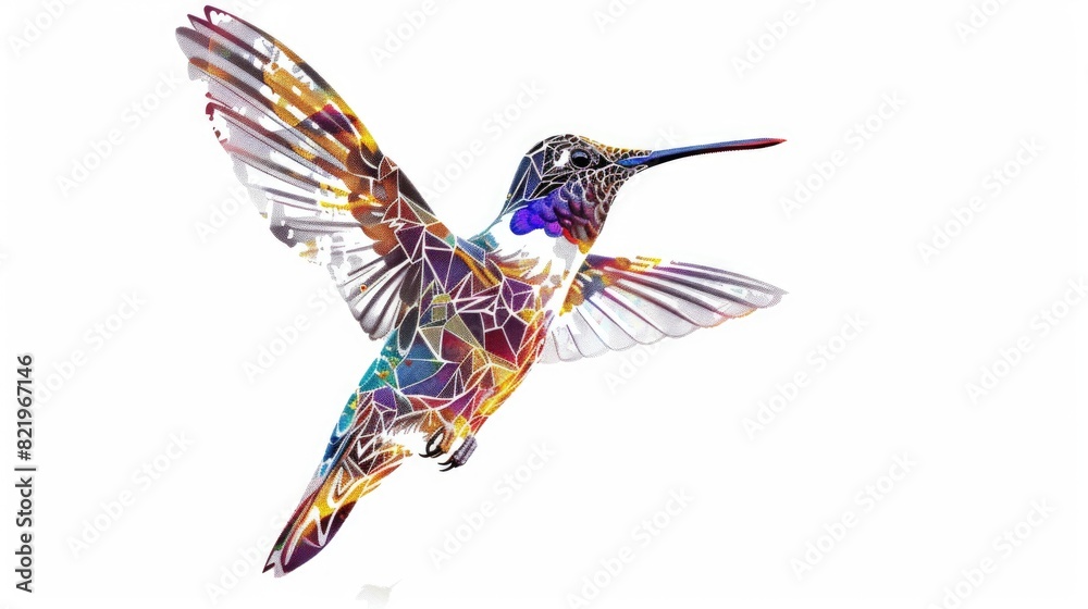 Poster A vibrant bird soaring through the sky. Suitable for various design projects