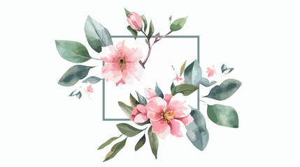 Clipart Botanical Card Frames  Vintage Delicate Bloom