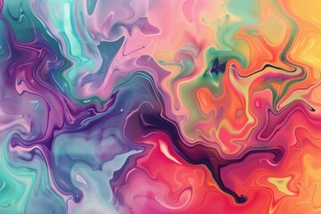A vibrant abstract painting with a multicolored background. Perfect for artistic projects or backgrounds