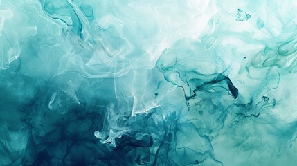 Obraz premium An abstract watercolor painting background with teal, blue, and green colors with liquid fluid texture on the background and banner