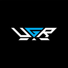 UGR letter logo vector design, UGR simple and modern logo. UGR luxurious alphabet design