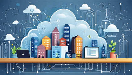 digital cloud world technology