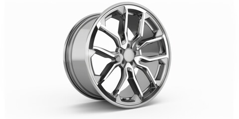 Obraz premium A single wheel isolated on a white background. Perfect for industrial concepts