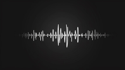 Sound wave graph on a black background, abstract image of healthcare