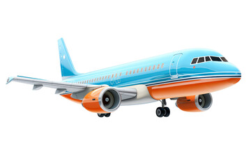 Obraz premium Flying Airplane Isolated on Transparent Background, PNG, Cut Out.