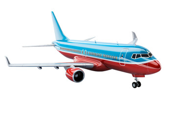 Flying Airplane Isolated on Transparent Background, PNG, Cut Out.