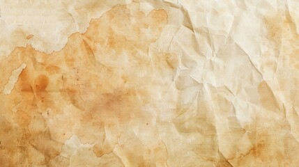 Obraz premium Vintage beige paper with watercolor stain background, close up detail