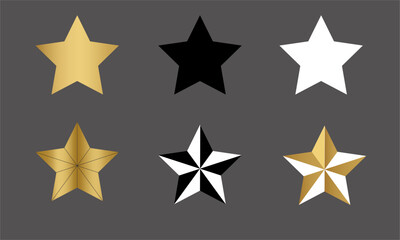 Vector Illustration Geometric Set Stars Icon