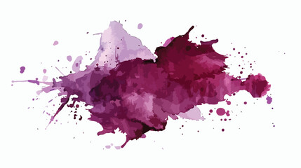 Watercolor background wine color spot splash. 