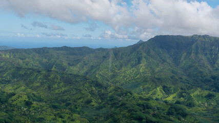Fototapeta premium Aerial view of the Island of Kauai, Hawaii