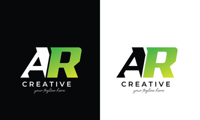 ar logo design, ar letter logo for business and company
