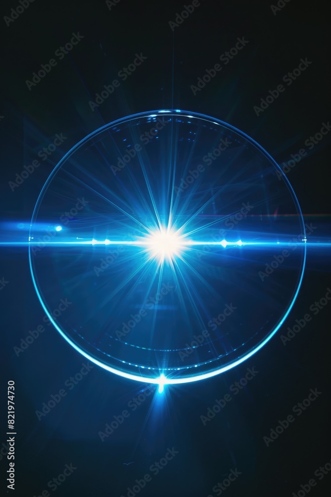 Aufkleber A clock with a bright light shining from it, perfect for concepts of time management and productivity