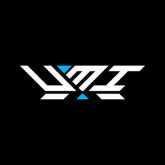 UMI letter logo vector design, UMI simple and modern logo. UMI luxurious alphabet design