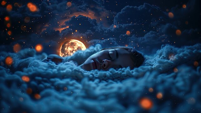 Resting and recovering at night comfortable sleep Sleep is very important for our health.