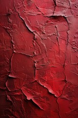 Naklejka premium A weathered red wall with peeling paint. Suitable for renovation concepts