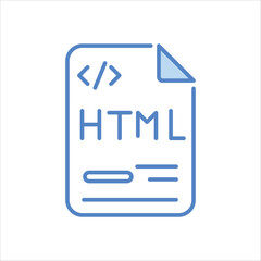 HTML  Icon editable stock vector icon