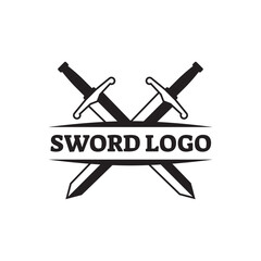 Sword logo icon vector illustration design isolated on white background