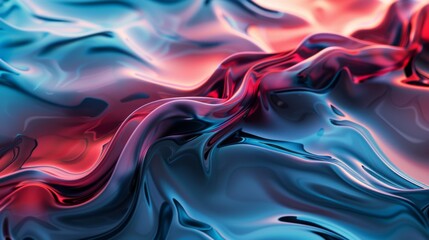 Obraz premium Vibrant, abstract fluid art background in blue and red tones