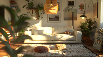 Hygge style: Warm Light Casts Long Shadows in Scandinavian Room Design