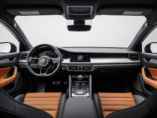 Naklejka premium interior view of modern stylish car