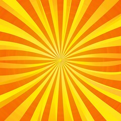 Yellow and orange color sunburst with grunge texture for vintage style background