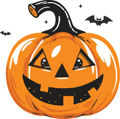 Halloween pumkin icon. vector illustration.