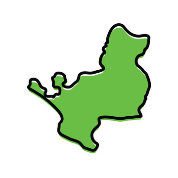 The Montserrado state of liberia country map illustration. Map Design