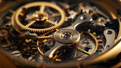 Macro View of Clockwork Gears