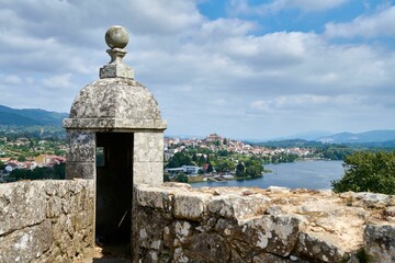 Mouth of the Mino River in Galicia, Spain.