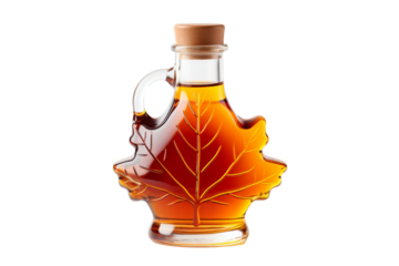 Sweet Elixir: A Bottle of Liquid Gold on a Pure Canvas on a Clear PNG or White Background.