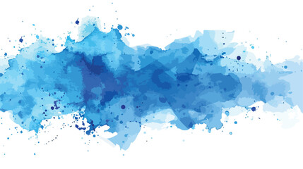 Watercolor splash stain blue abstract background. illustration