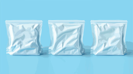 Wet wipe package with plastic flap mockup. Realistic