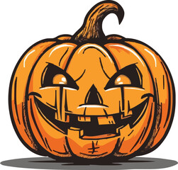 Halloween pumkin icon. vector illustration.