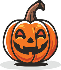 Halloween pumkin icon. vector illustration.