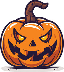 Halloween pumkin icon. vector illustration.