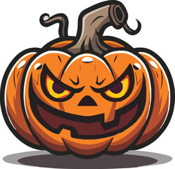 Halloween pumkin icon. vector illustration.