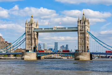 Obraz premium Famous Tower bridge over Thames river, London, UK