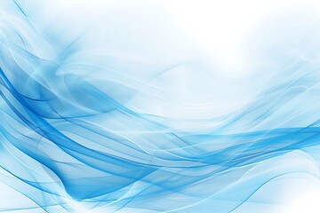 Abstract Ink Wave: Ice Blue and Navy Splashes
