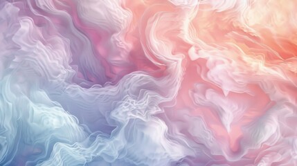Soft and dreamy, this textured background features a blend of ethereal clouds and swirling layers of pastel colors.
