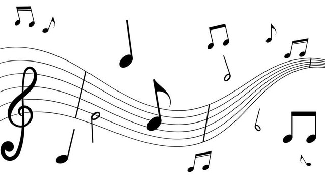 Animated Flip flap note music 