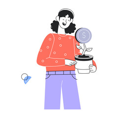 Here’s a linear mini illustration of investment growth  