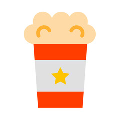 Popcorn Vector Flat Icon Design