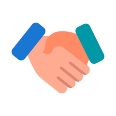 Shake Hand  Vector Flat Icon Design