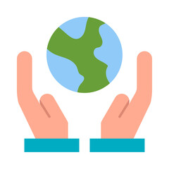 Save The World  Vector Flat Icon Design