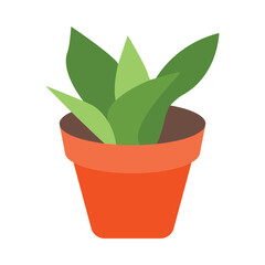 Snake Plant Vector Flat Icon