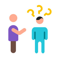 Dealing with Difficult Personality Vector Flat Icon