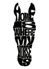 home is where my horse is schwarz