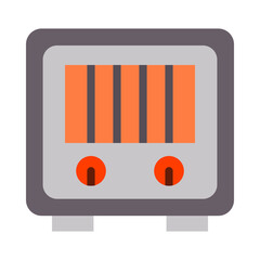 Gas Heater Vector Flat Icon